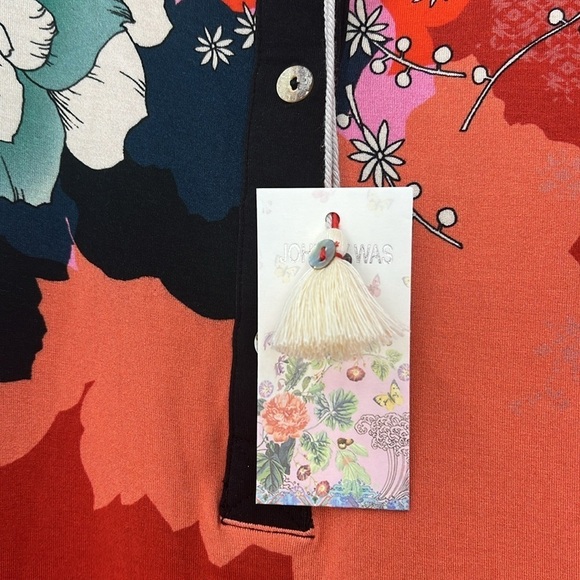 Johnny Was - NWT Tura Multi Colored Floral Lightweight Henley 3/4 Sleeves SZ XS - Picture 11 of 15